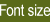 Font size