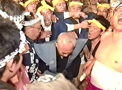 神戸山王まつり 朝渡御の祭主一礼